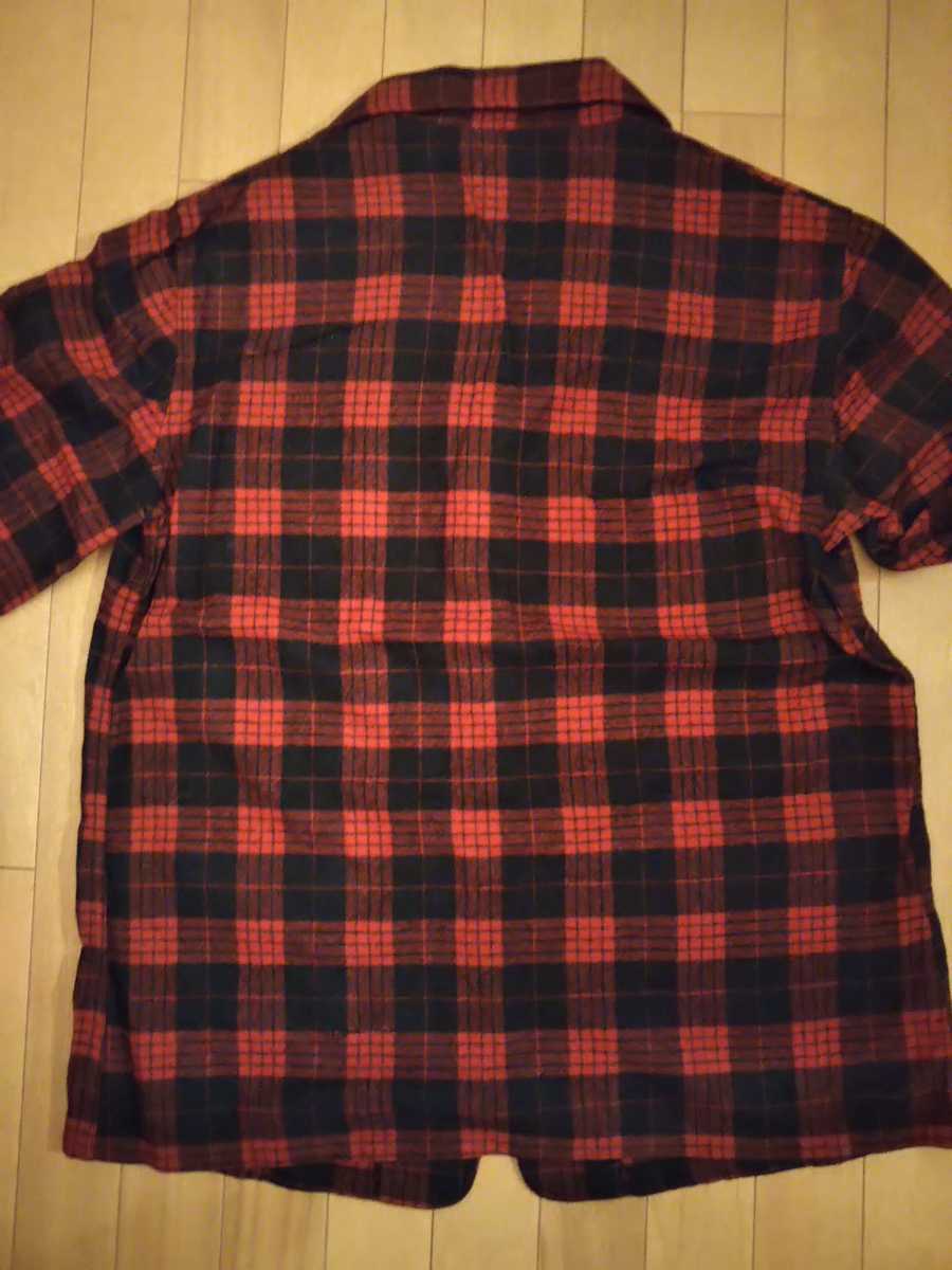 ペンドルトン PENDLETONビンテージ vintage ウール ジャケット レア バージンウール ヘビーチェック US ビンテージ made in USA 赤黒_画像10