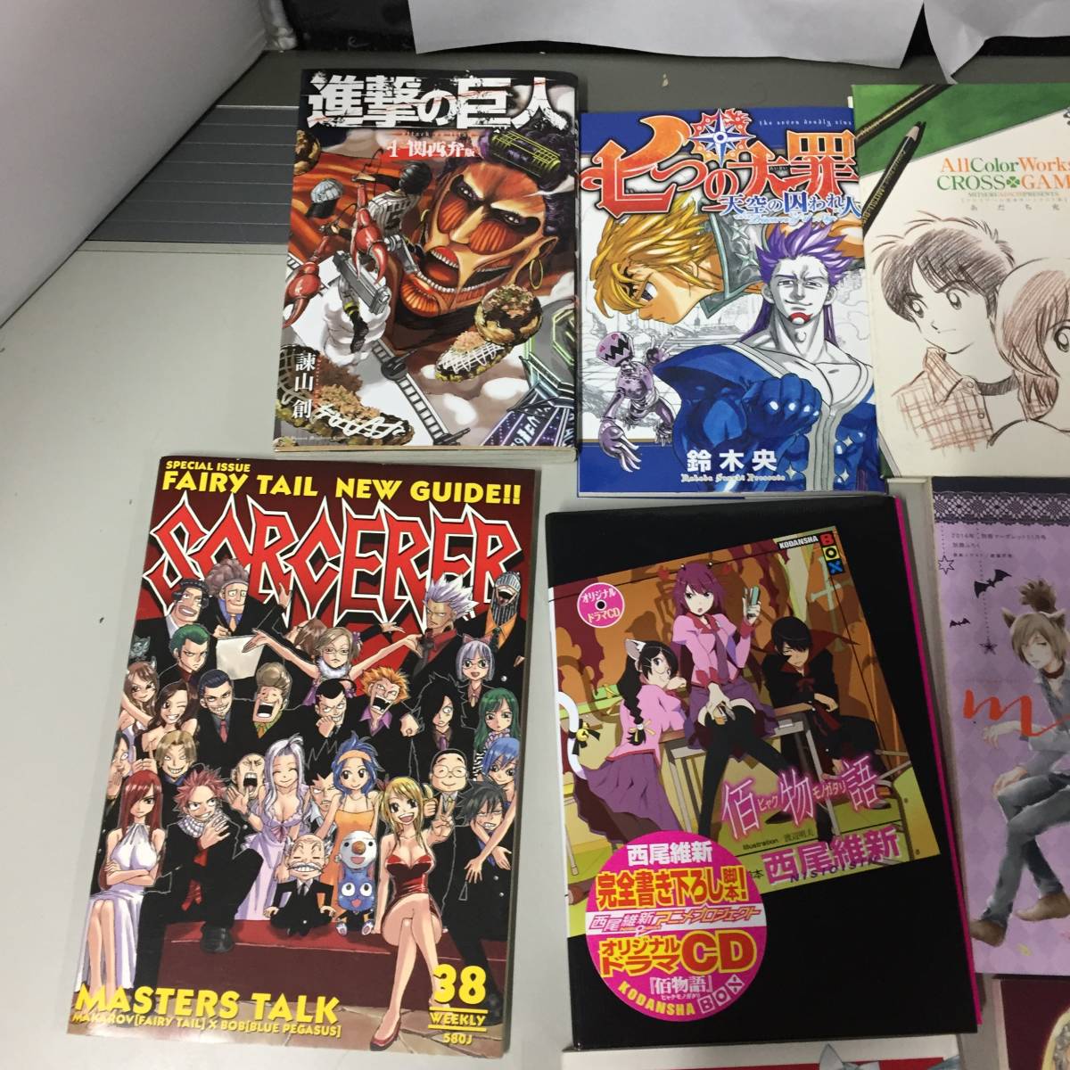 ●特典 漫画 小冊子 小説 10冊 まとめ セット [進撃の巨人 七つの大罪 キングダム 佰物語 フェアリーテイル SAO 他]　【22/1118/01_画像2