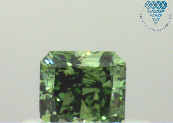 0.4 ct FANCY VIVID GREEN SI1 RADIANT GIA ダイヤモンド ルース 360 商品 動画 DIAMOND EXCHANGE FEDERATION