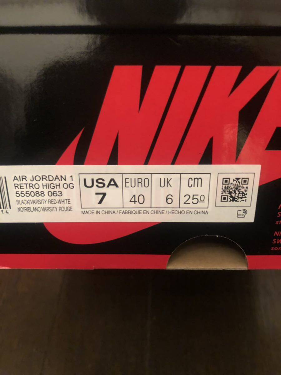 NIKE ナイキ エアジョーダン1 ハイ OG 25cm パテントブレッド AIR
