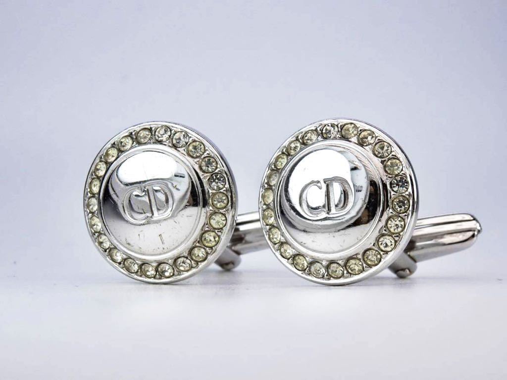 ディオール　ＣＤ　シルバー　サークル　カフス　カフリンクス　DIOR cufflinks