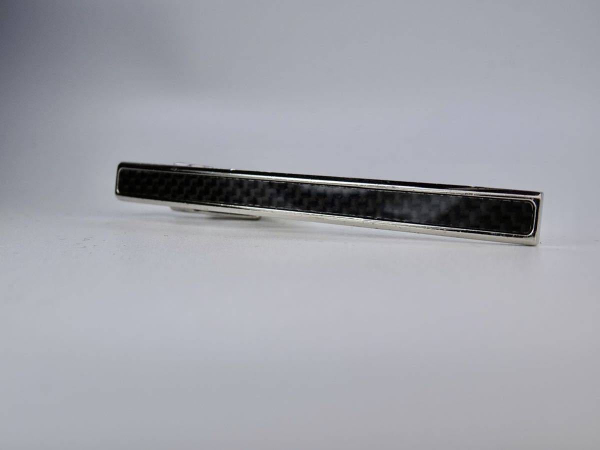 dunhill ブラック シルバーフレーム ネクタイピン タイピン タイバー