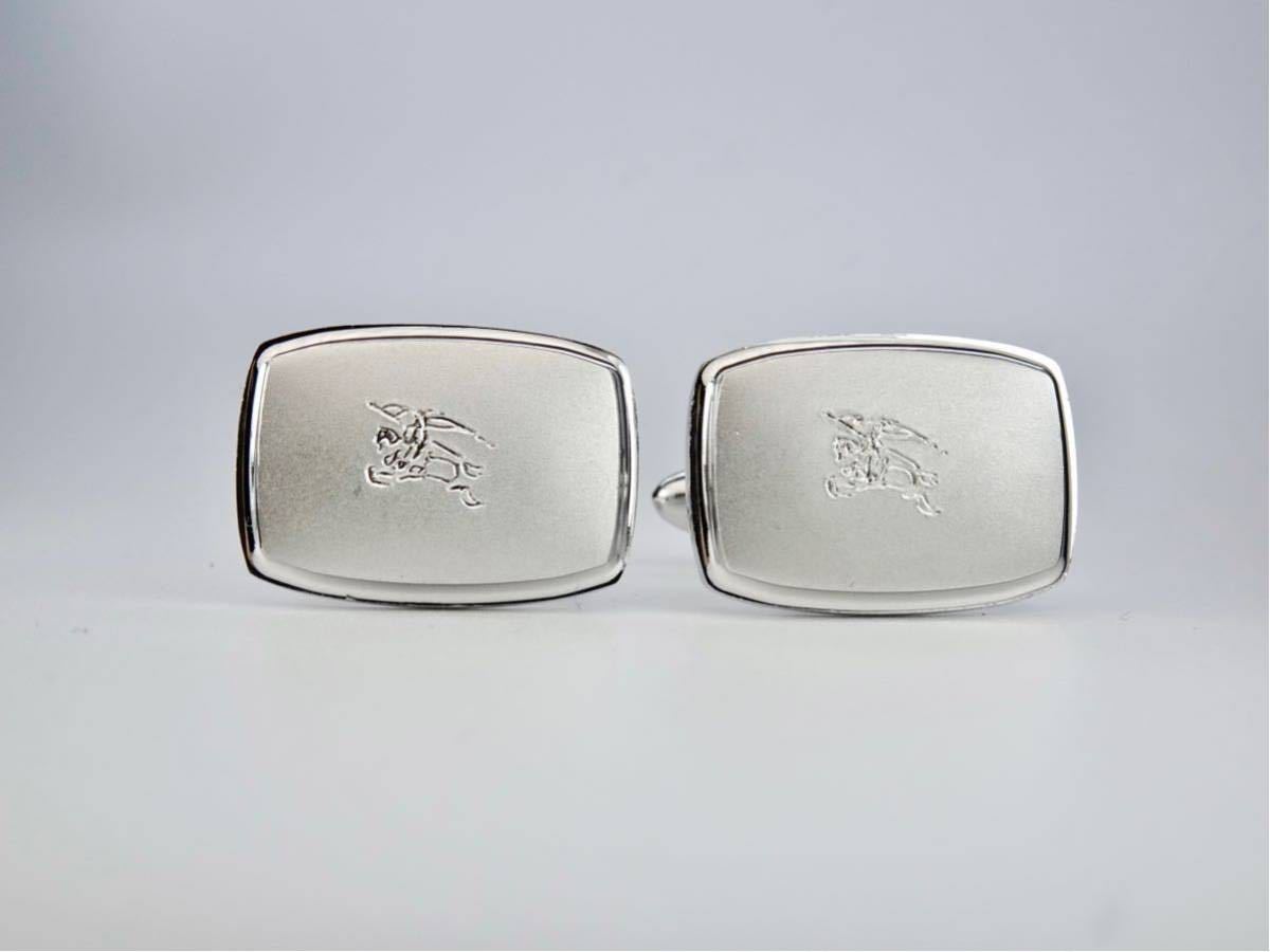 正規通販 BURBERRY カフス カフリンクス バーバリー Knight シルバー