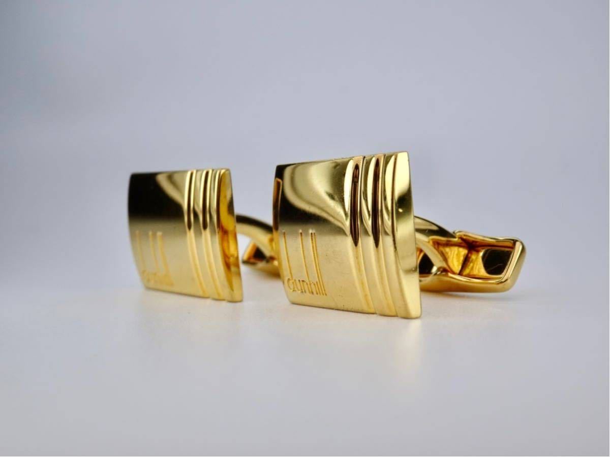 ダンヒル　ゴールド　2LINE カフス　カフリンクス　cufflinks dunhill_画像5