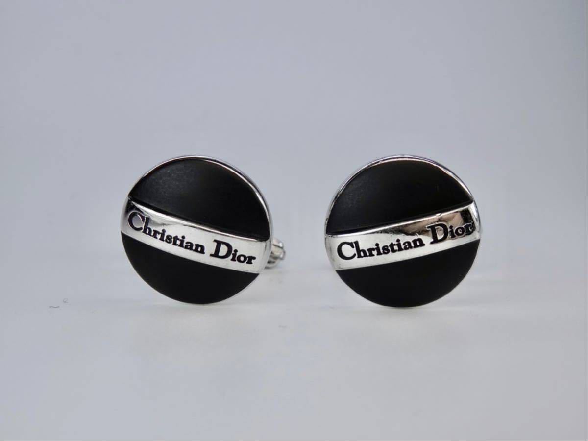 ディオール　ブラック×シルバー　カフス　カフリンクス　Dior cufflinks_画像4