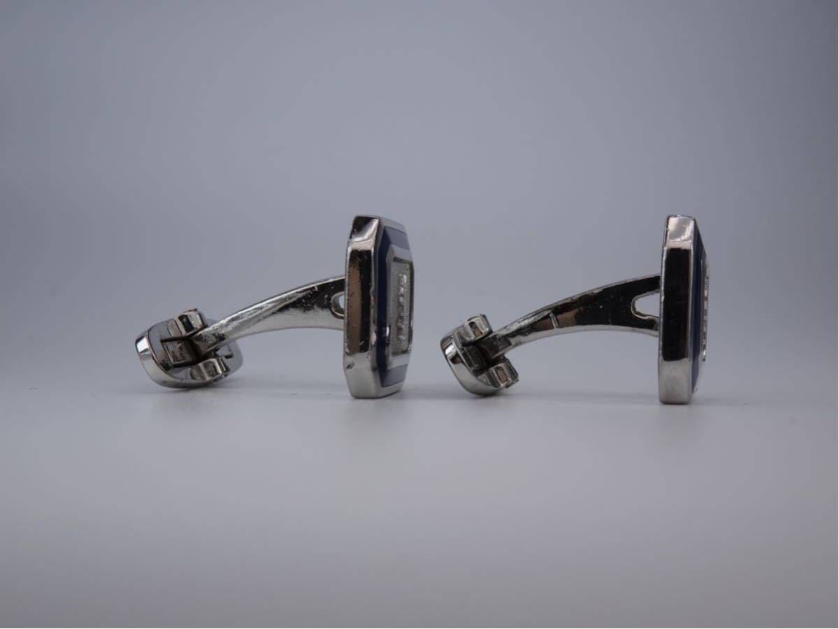  Eve sun rolan silver navy line cuffs cuff links cufflinks Yves Saint-Laurent Yves Saint Laurent
