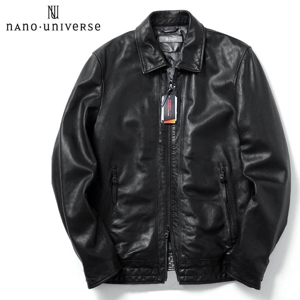  regular price 4 ten thousand! new goods Nano Universe THERMOLITE cotton inside oil do ram leather sheep leather single rider's jacket S size #nano universe blouson 