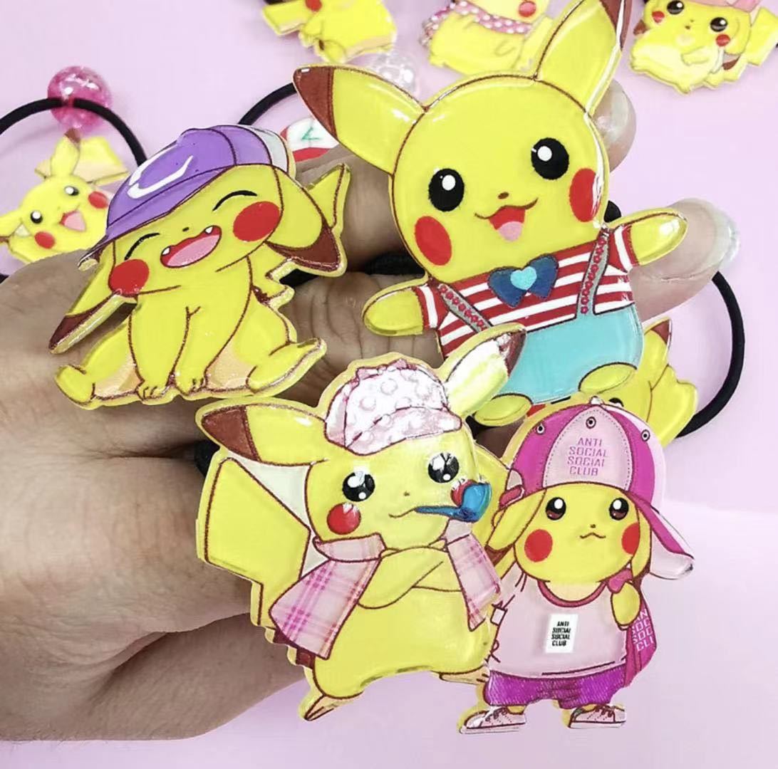  pretty Pikachu. hair elastic 10 piece 1 set Kids child 