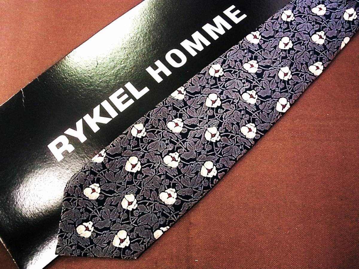 0^o^0ocl♪FK8229 【花・植物】【RYKIEL HOMME】リキエルオム ネクタイ★の画像1