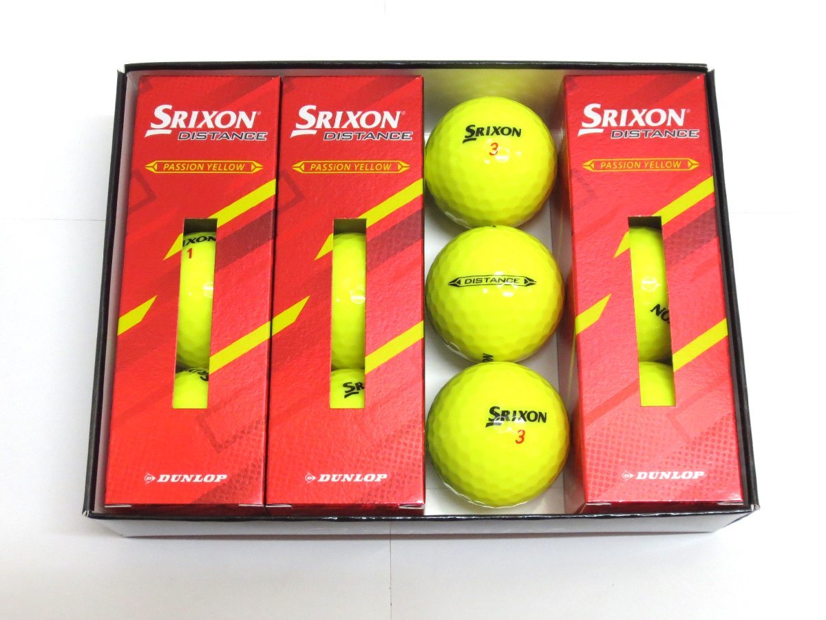 新品★ダンロップ★スリクソン ディスタンス ボール★SRIXON DISTANCE★2022★パッション イエロー★1箱★12球_画像2