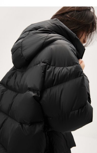 新品軽量暖かい女性大人キャジュアルコート90％ダウンジャケット黒XL_画像2