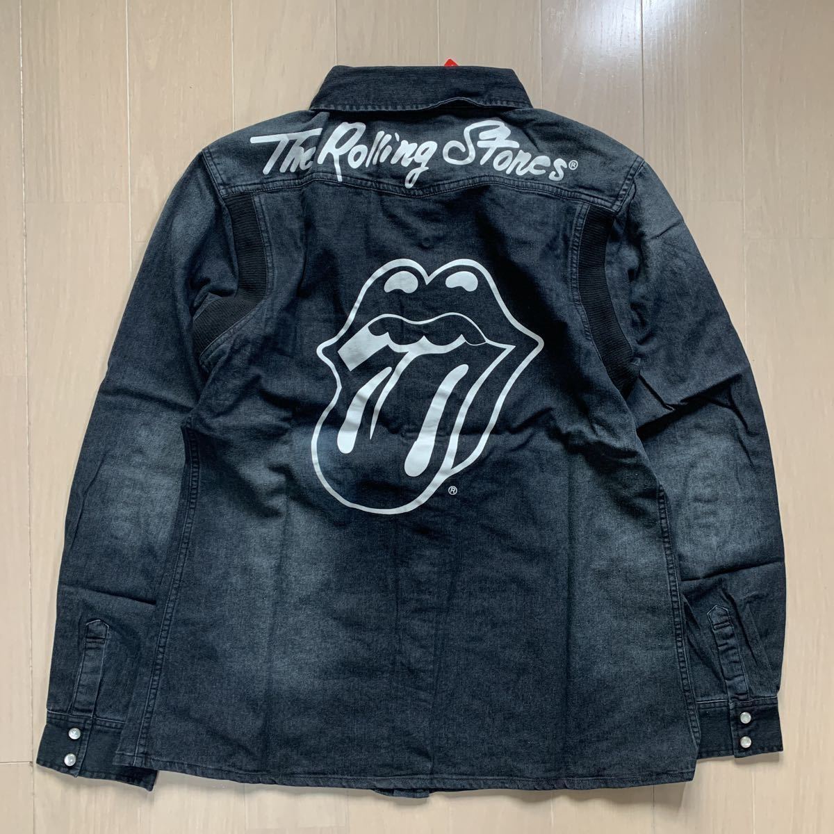 ROLLING STONES デニムシャツ RSS01 BLACK Mサイズ ダムトラックス A41121-17_画像3