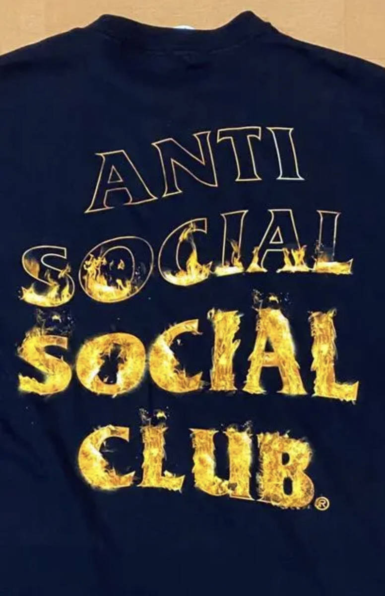 ANTI SOCIAL SOCIAL CLUB Tシャツ ブラック サイズ S アンチソーシャルソーシャルクラブ ファイア ASSC 炎 黒