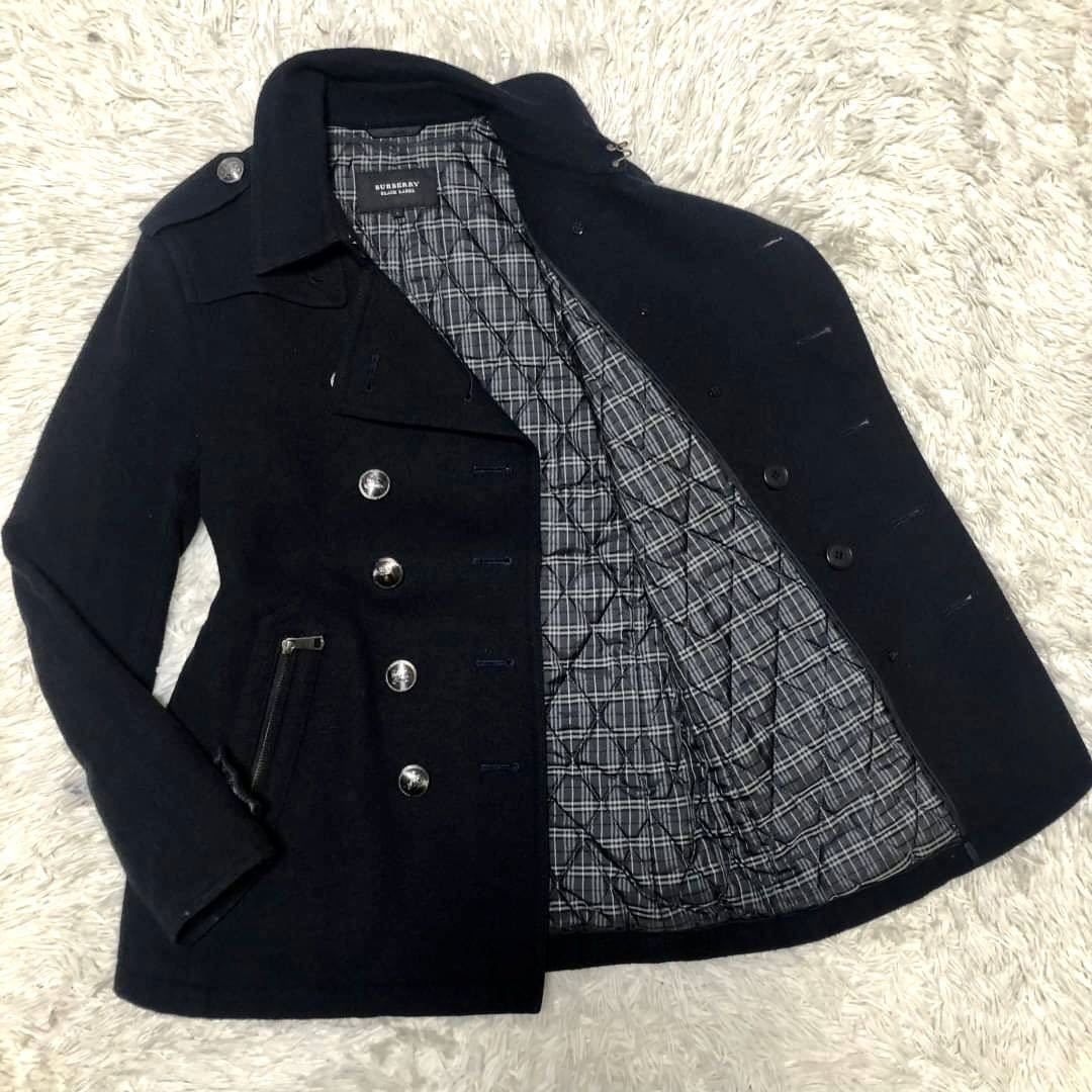 BURBERRY BLUE LABEL ピーコート 黒 Lサイズ - www.polkadotkenya.com