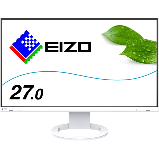 【新品(開封のみ・箱きず・やぶれ)】 EIZO 27型フレームレスモニター FlexScan EV2760-WT ホワイト