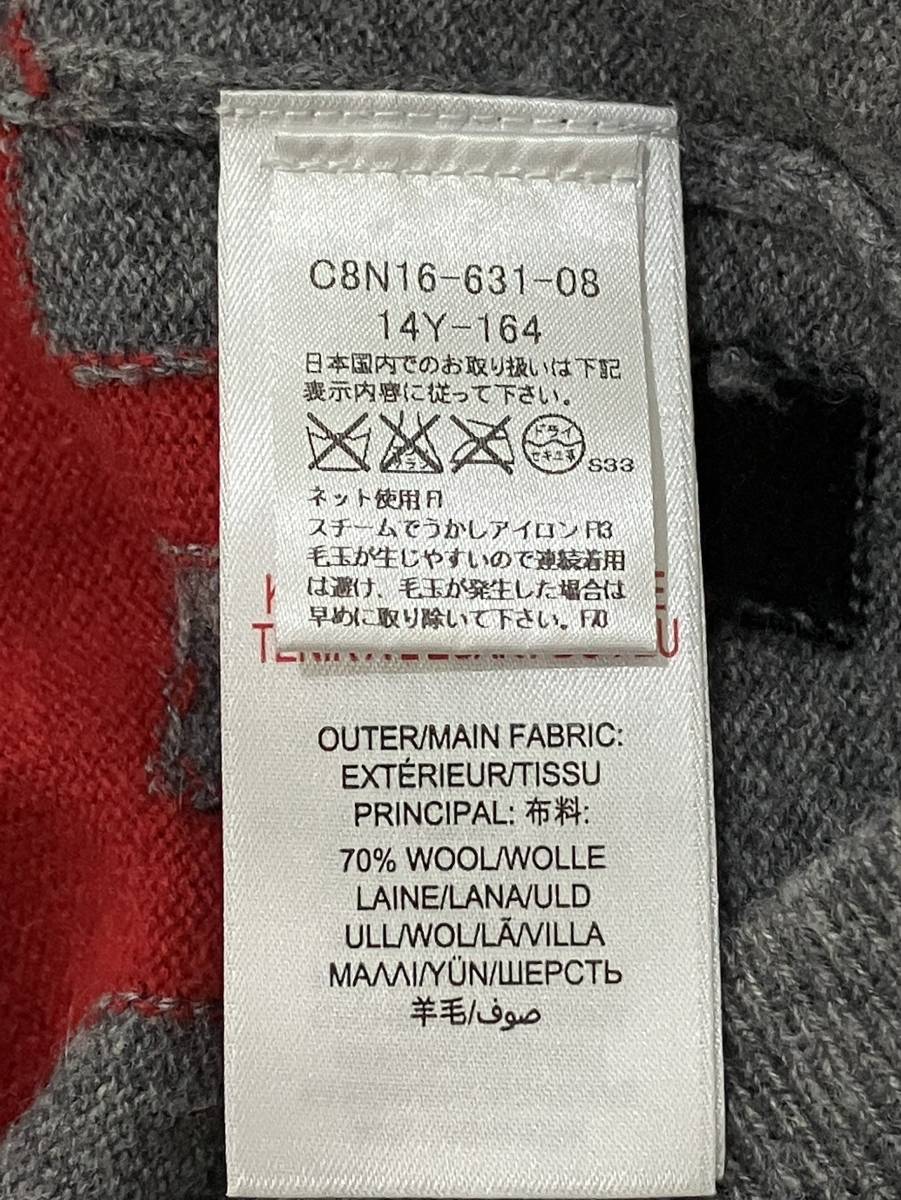 size 14Y(164cm)【BURBERRY】バーバリー カシミヤ混 ウール size 14Y(164cm)【BURBERRY】バーバリー カシミヤ混 ウール