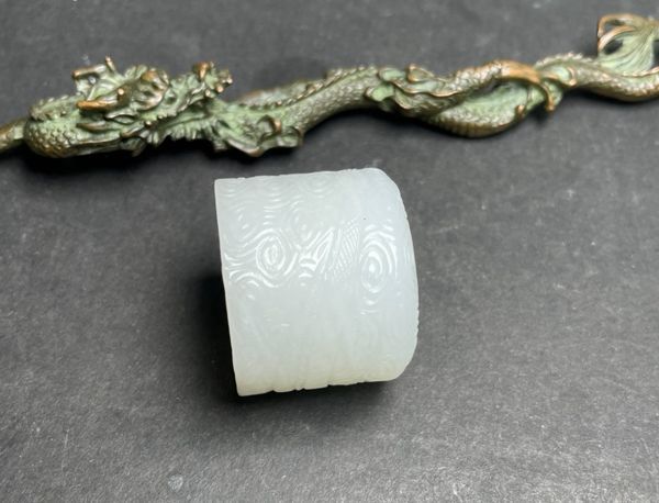 清時代 和田玉 彫り 鳳牌極細工 裝身具 賞物 中国古美術 旧蔵出