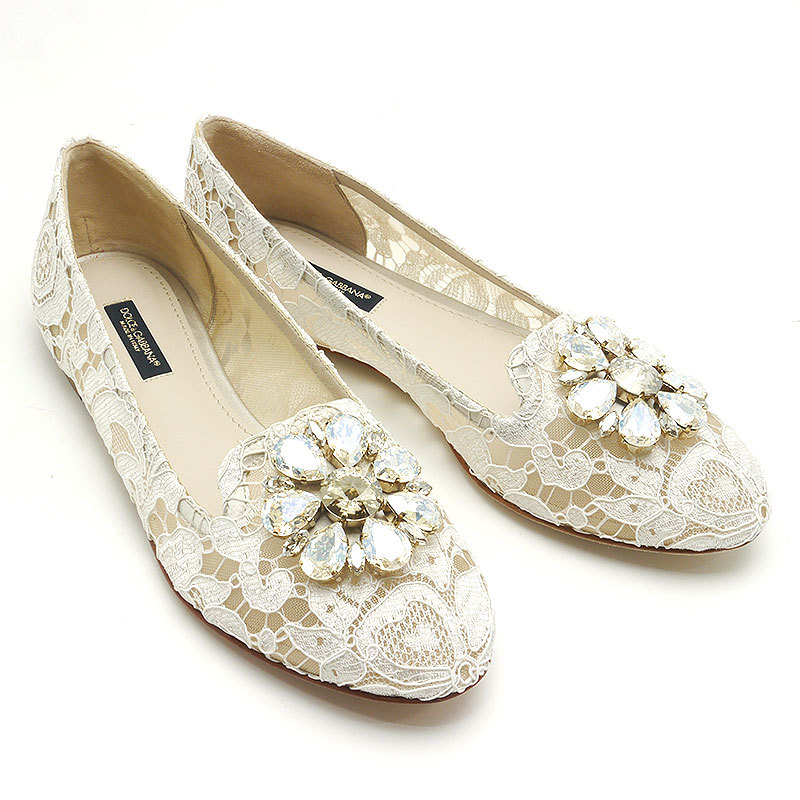 価格 DOLCE GABBANA フラットシューズ 37 asakusa.sub.jp