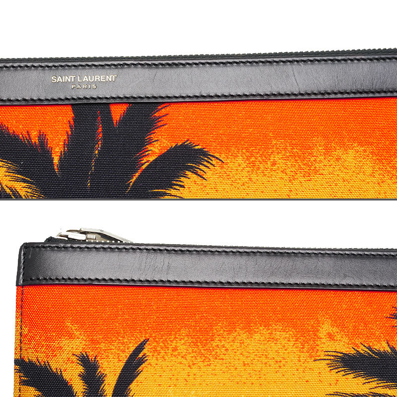 SAINT LAURENT サンローラン クラッチバック パームツリー | tspea.org