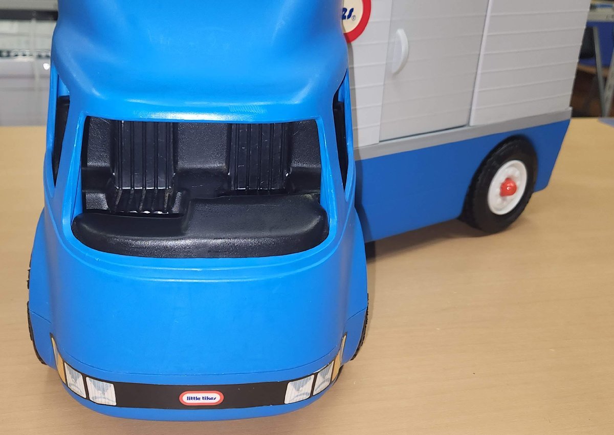 リトルタイクス little tikes トラック トレーラー 車 玩具 おもちゃ 子供 全長約60cm　高さ約25cm　幅約17cm_画像5