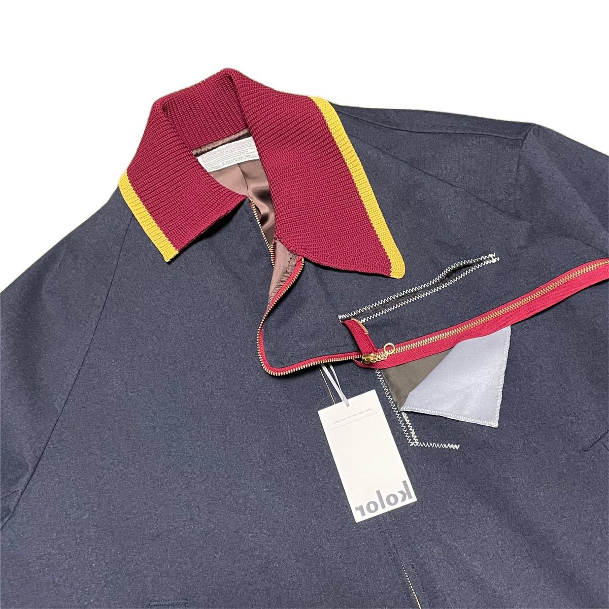 ○新品 kolor 22AW 襟アシメントリーブルゾン 切替ジャケット 完売品