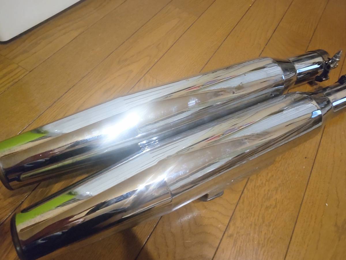 モーターステージ製 ハーレーファットボーイ用 スリップオンマフラー