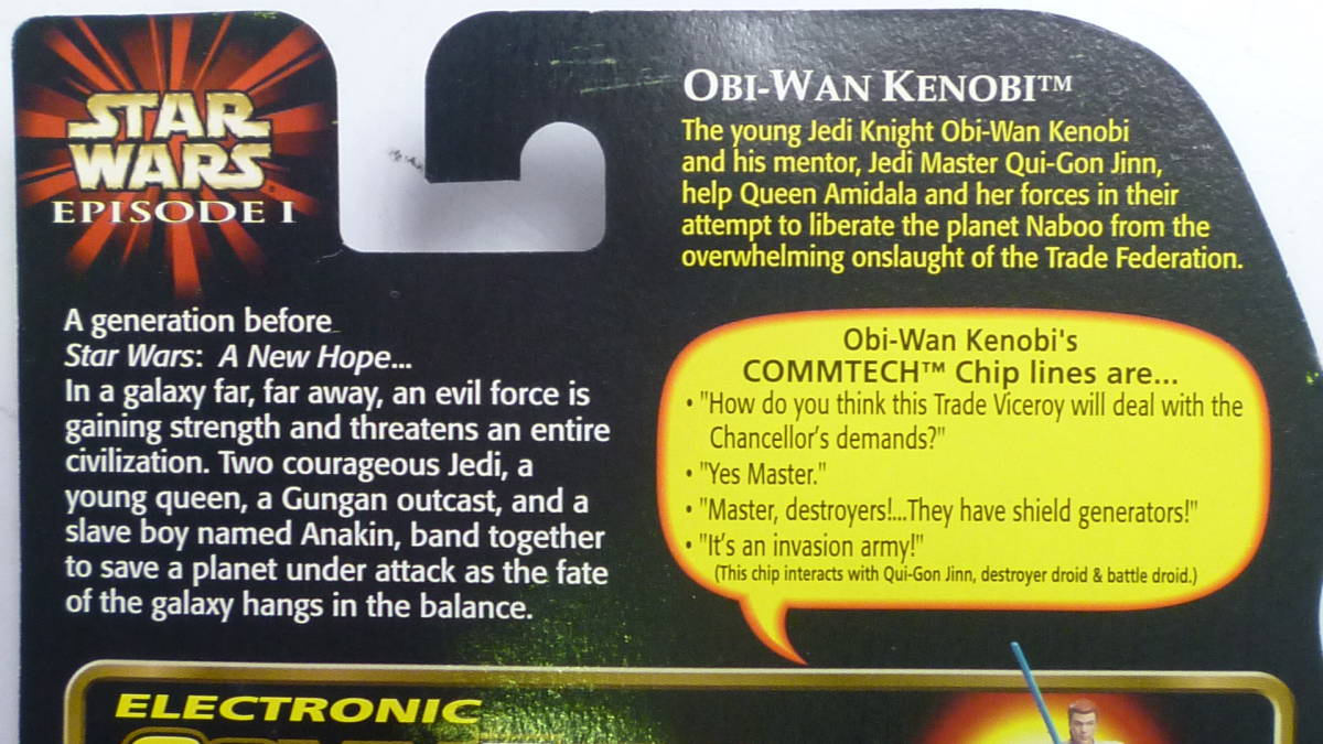 H41030-4 STAR WARS episode 1 Obi = one *keno-binab- VERSION Star * War z