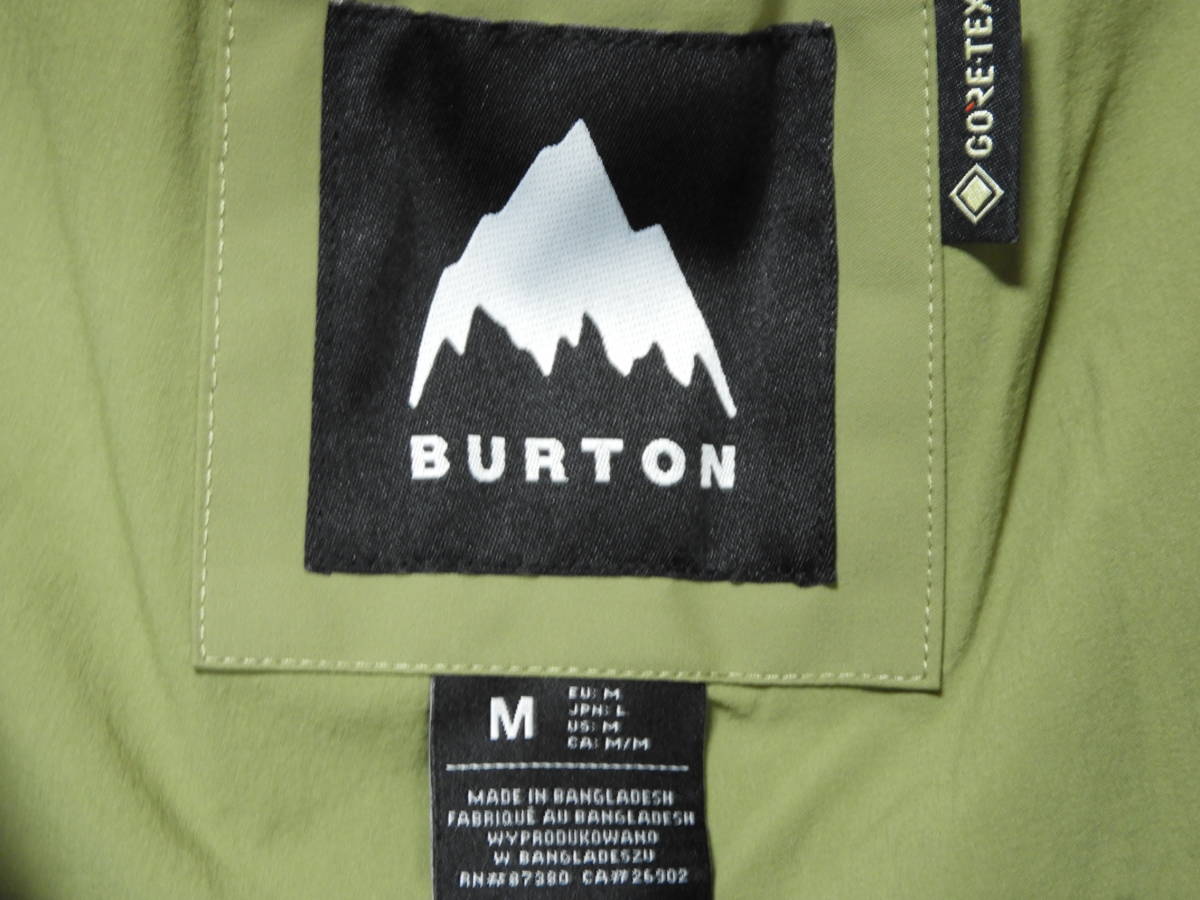 未使用　M（日本サイズ L 相当）　ウィメンズ Burton GORE-TEX グロリア パンツ レディース Martini Olive 定価30800円_画像10