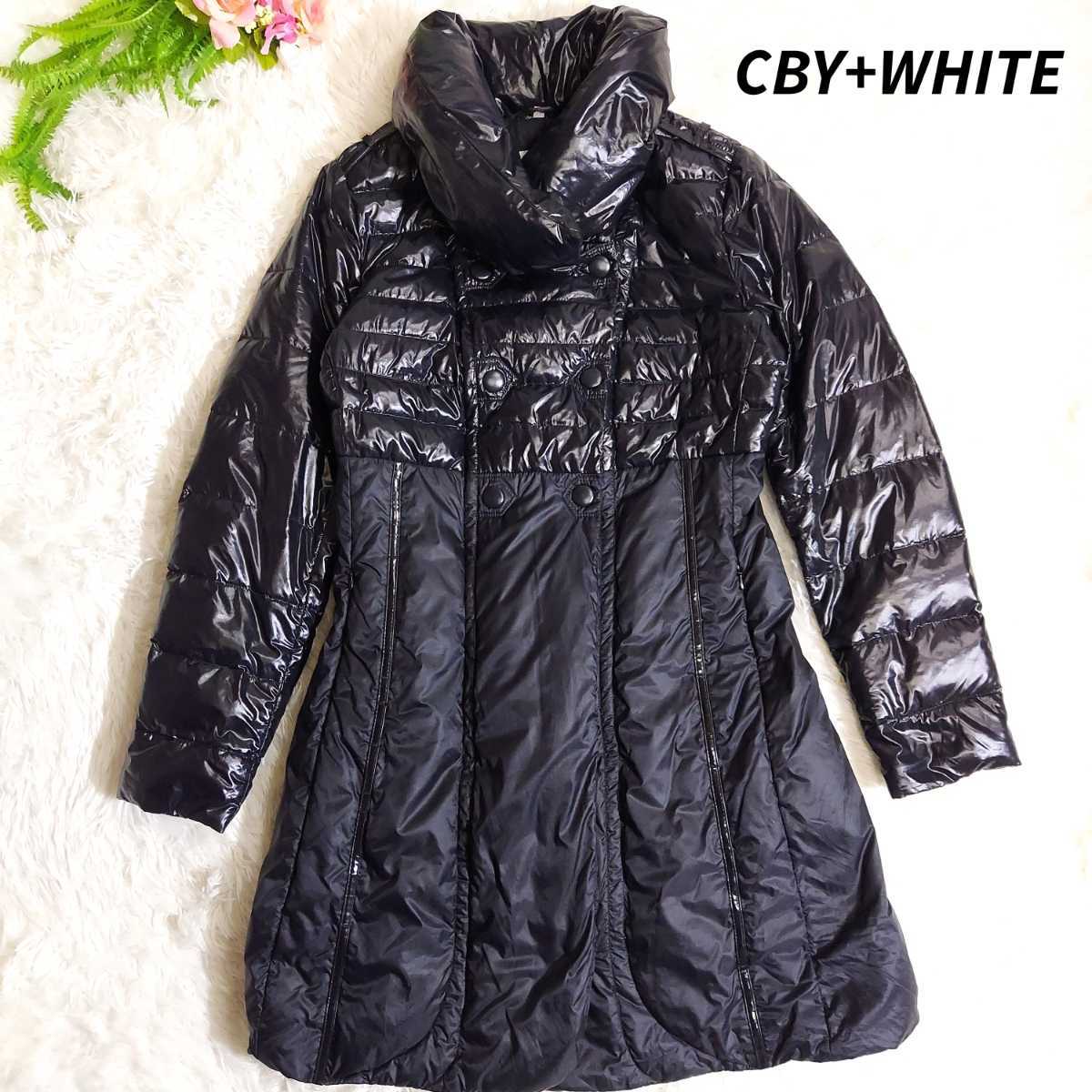 [ free shipping ]chibai white CBY WHITE down jacket black M size corresponding hem flair A line Roo mania made 81589