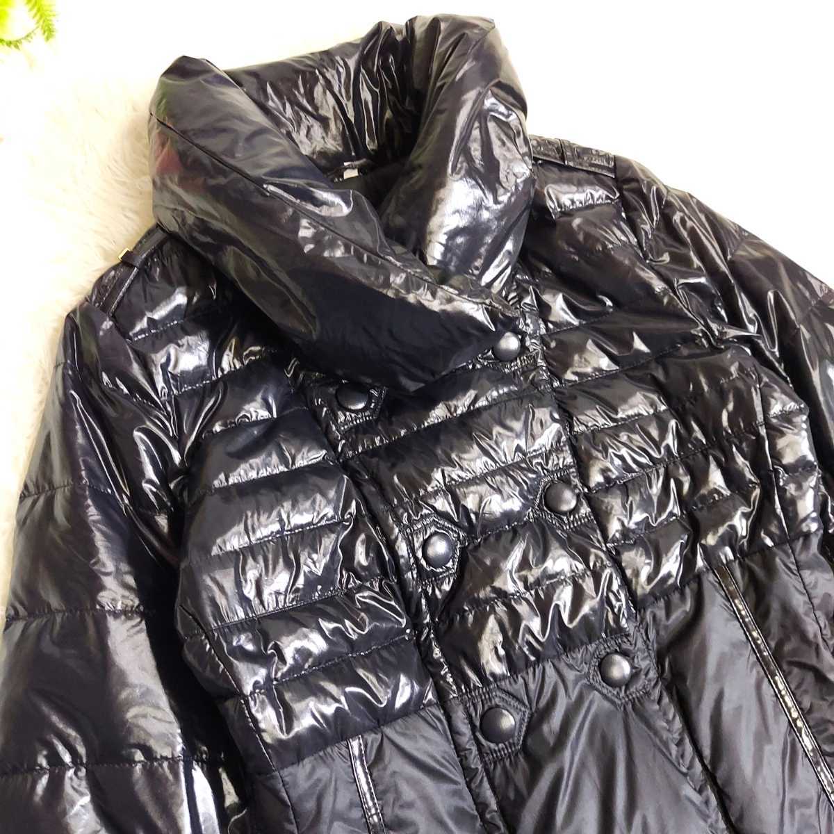 [ free shipping ]chibai white CBY WHITE down jacket black M size corresponding hem flair A line Roo mania made 81589