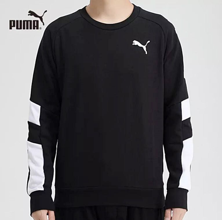 ★プーマ PUMA 新品 メンズ 速乾 ビッグロゴ レギュラーフィット スポーツ スウェット トレーナー シャツ Lサイズ[585178-01-L]三 弐★QWER_画像3