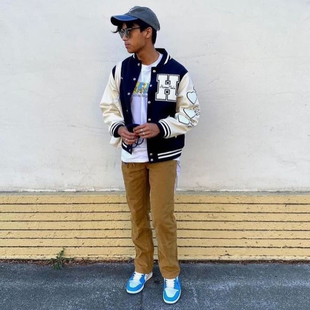 HUMAN MADE / VARSITY JACKET スタジャン 紺(M) ヒューマンメイド