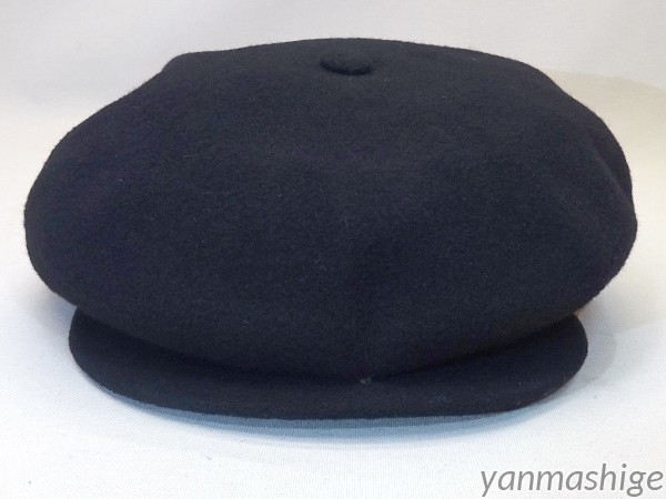 ロゴ無し旧モデル レア! KANGOL ウール・キャスケット [ブラック] イギリス製 WOOL SPITFIRE PLAIN カンゴール 廃盤品