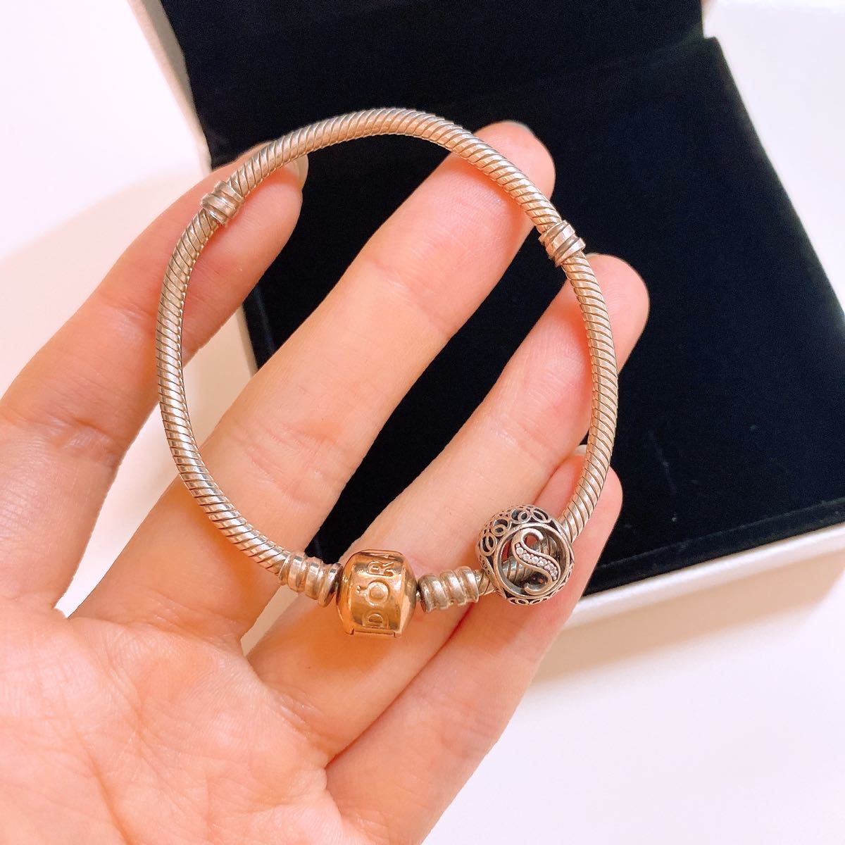 新品 パンドラ ゴールド ピンクゴールド ブレスレット PANDORA-