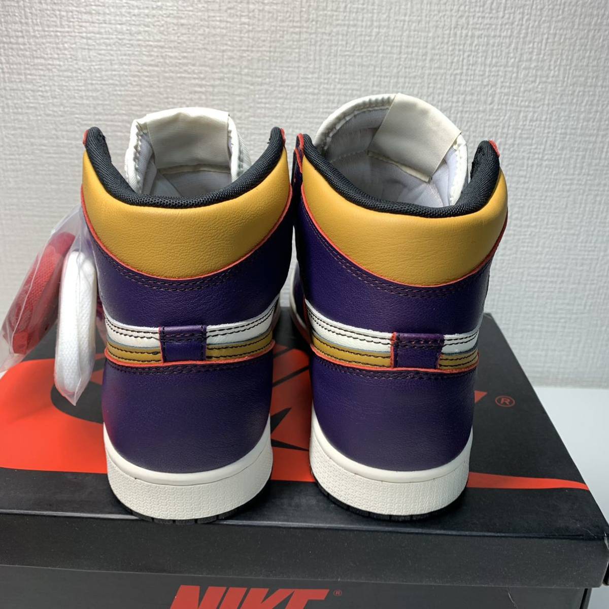 【NIKE】 AIR JORDAN 1 RETRO HIGH OG DEFIANT LA to CHICAGO COURT PURPLE/SAIL-UNIVERSITY GOLD 26.5cm_画像3