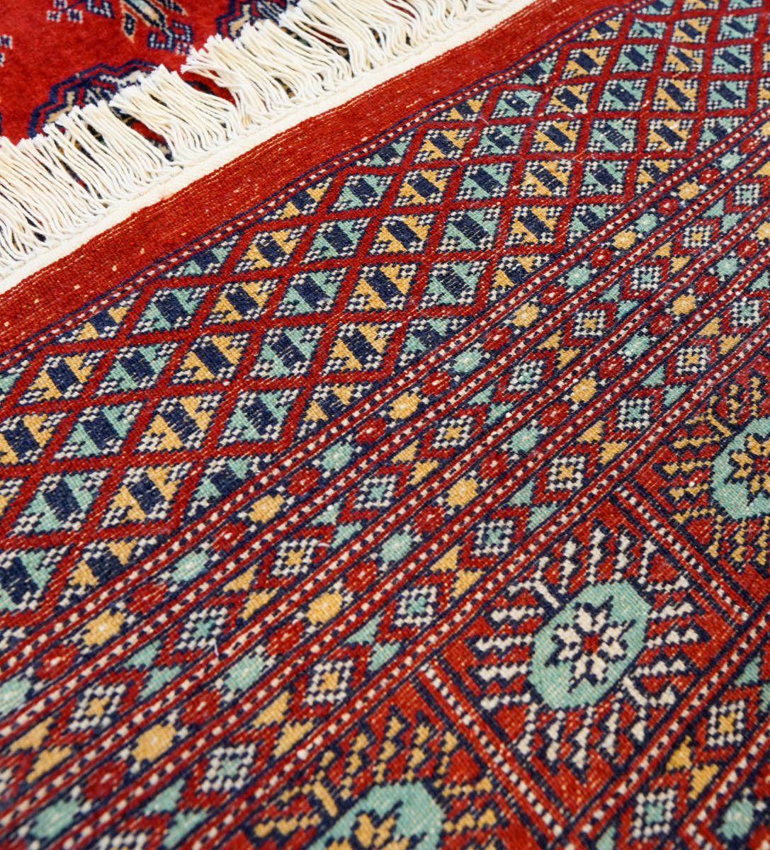 パキスタン手織り絨毯 size:248×157cm ウール ボハラ リビングラグ