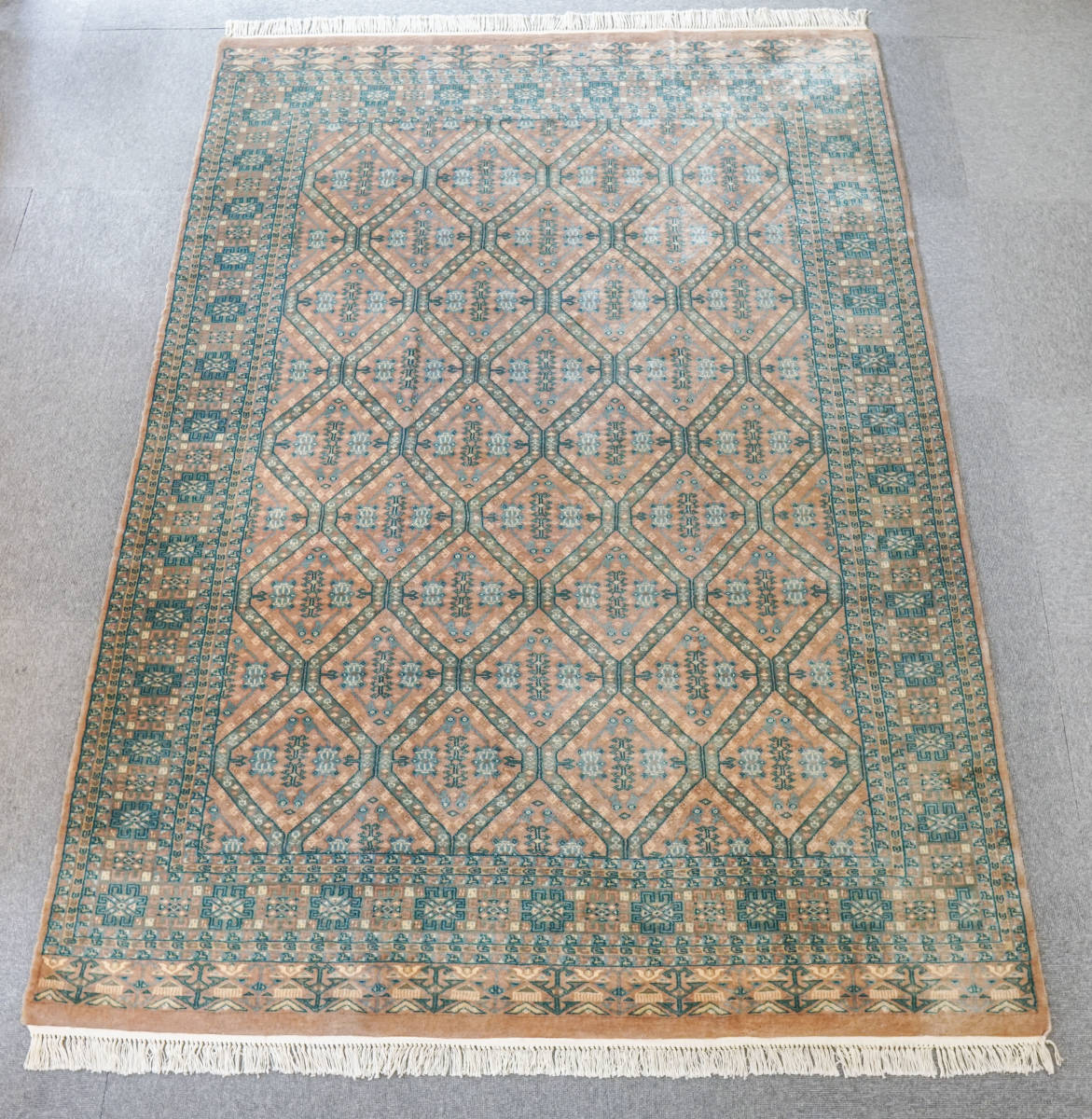 最も 高品質 パキスタン手織り絨毯 ウール size:217×153cm リビング