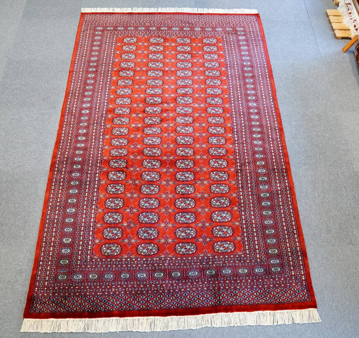 パキスタン手織り絨毯 size:248×157cm ウール ボハラ リビングラグ