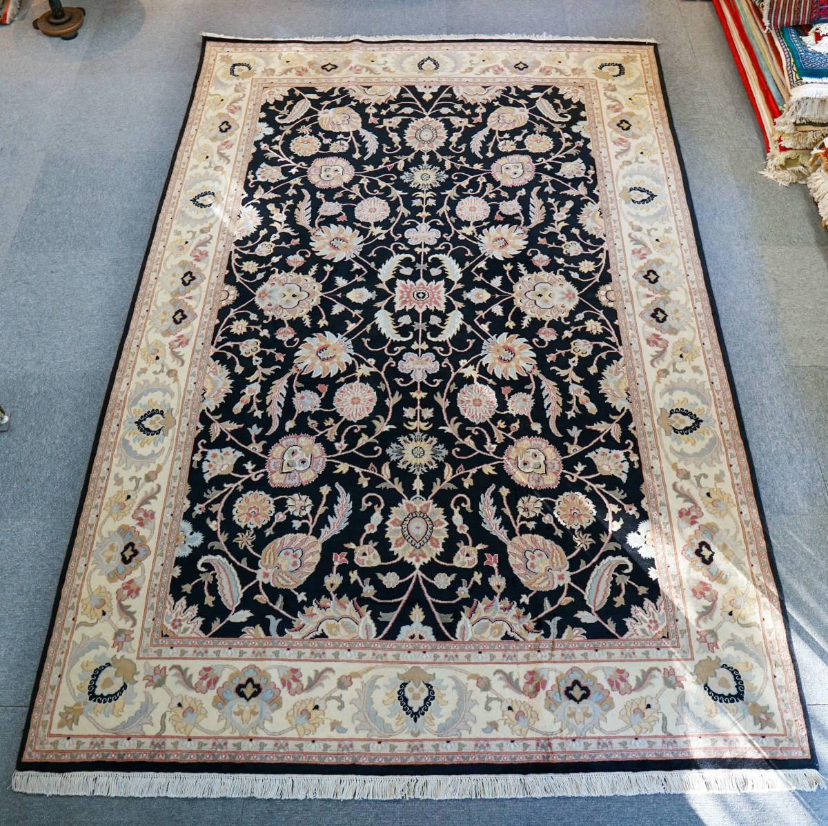 パキスタンダブルノット手織り絨毯 size: 280×183cm リビングラグ