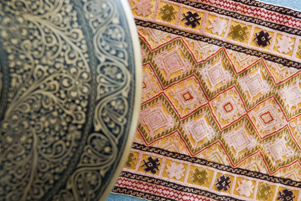 アフガニスタンマシュワニ手織りキリム size:103×80cm_画像7