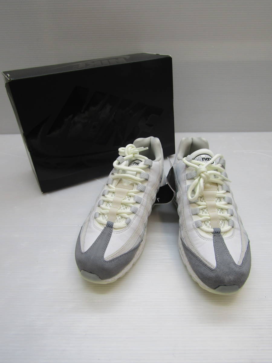 153-KB1184-100s Nike Air Max 95 QS Skeleton Summit White/Light Born Cool Grey DV2593-100 27cm タグ付き未使用品