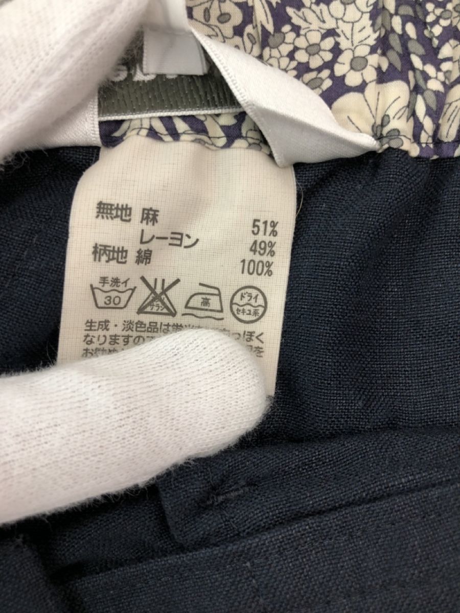 ensuite エンスウィート 麻混 ワイド パンツ size3/黒 □◇ ☆ ckb0