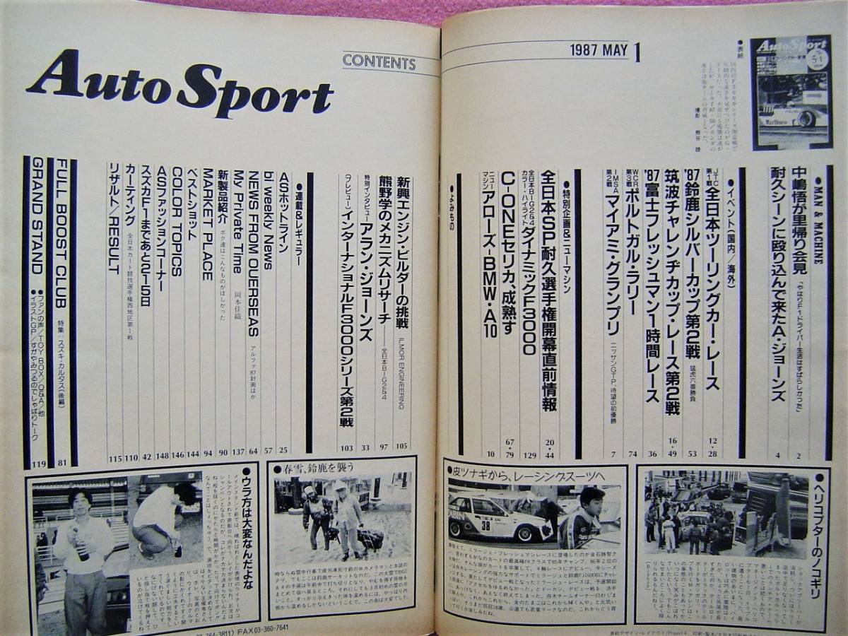 ★ 当時物 オートスポーツ 471/1987年5-1★全日本 ツーリングカー レース/ポルトガル ラリー/チャレンジカップ/R30/スタリオン/T160 セリカ_画像10