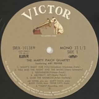♪試聴♪The Marty Paich Quartet Featuring Art Pepper / Marty Paich Quartet_画像3