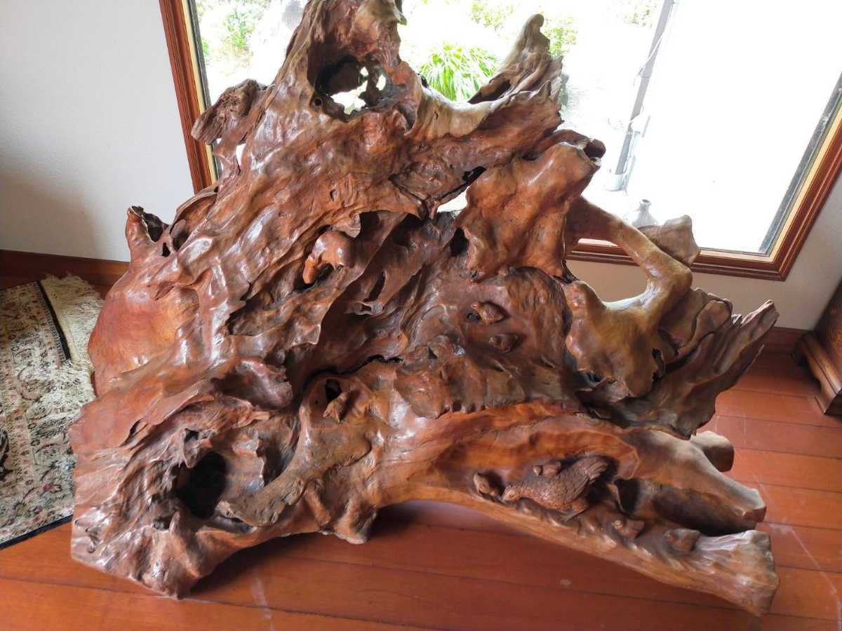 木 ウッドアート 置物 木像 オブジェ 芸術 置物 根 木の根っこ - 通販
