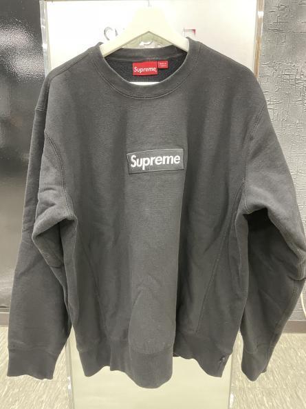 美品 Lサイズ Supreme Box Logo Crewneck Sweatshirt Black