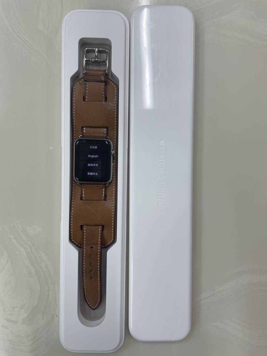稀少 最終値下げ Apple Watch 初コラボモデル Apple Watch Hermes カフ 42mm ステンレススティールケース 超美品