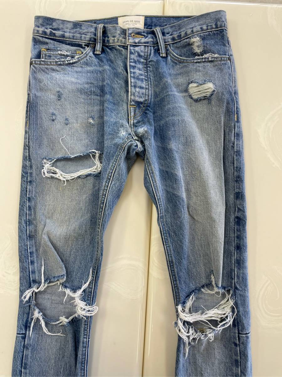 FEAR OF GOD Selvedge Denim Vintage Indigo Jean FOURTH COLLECTION