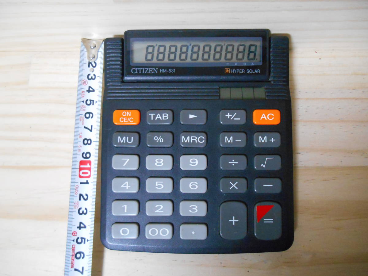 [A317]CITIZEN Citizen HM-531 calculator 10 column 10keta solar HYPER SOLAR used 