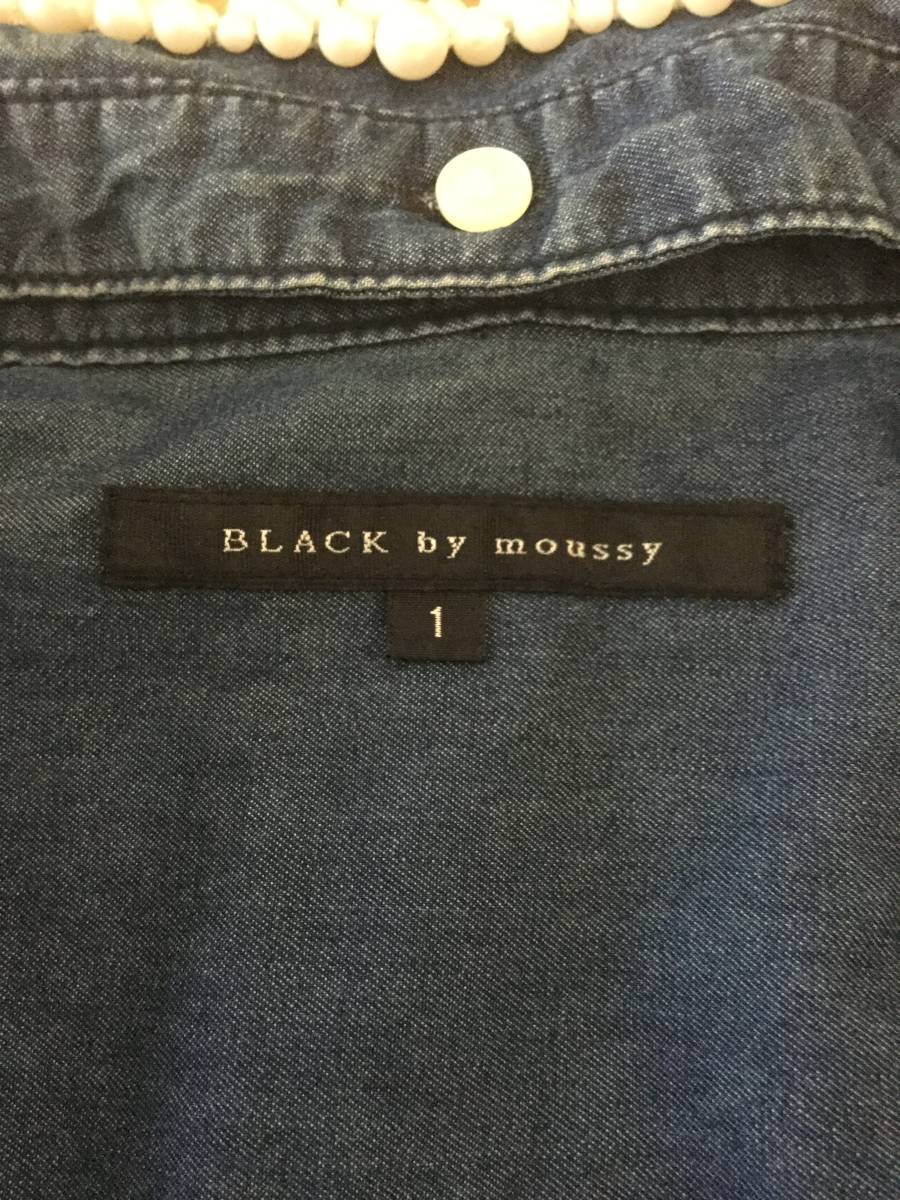  beautiful goods BLACK by moussy pearl attaching collar. Dungaree shirt collar removed possible size 1